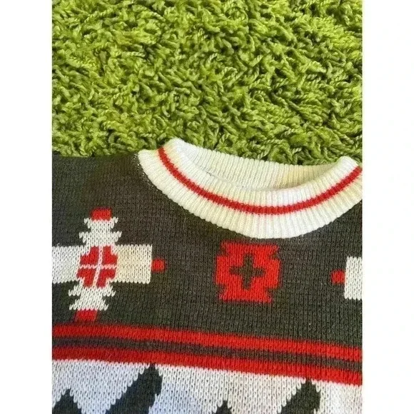 Vintage 80s Unique Knit Sweater - Picture 3 of 4